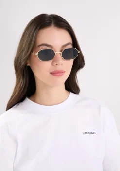 D.Franklin Hex Legacy Gold / Black|Damen Eckige Sonnenbrillen|Eckige Sonnenbrillen