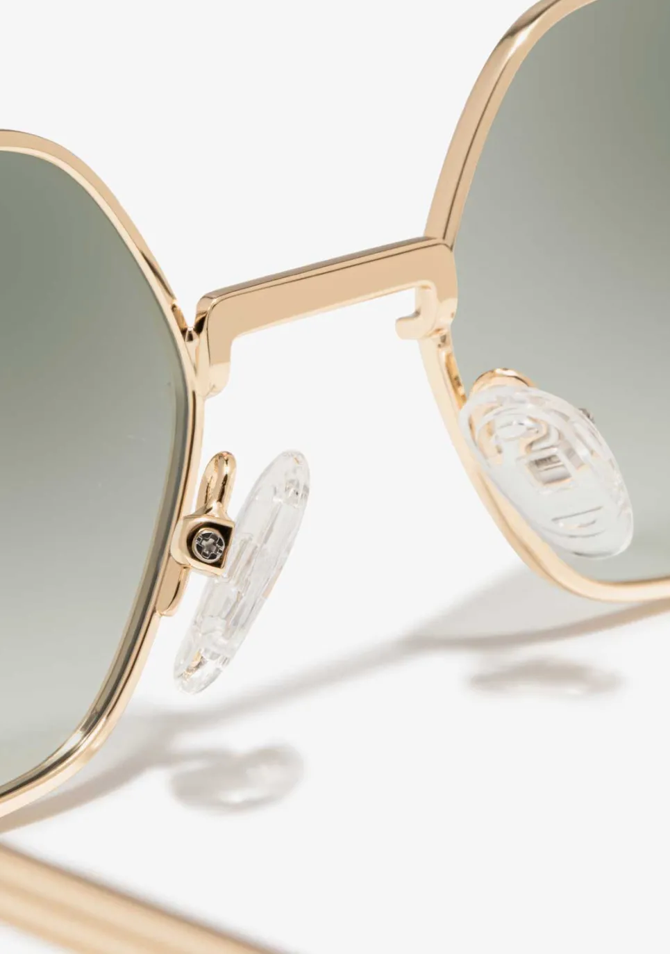 D.Franklin Hex Legacy Gold / Gradient Green|Damen Eckige Sonnenbrillen|Eckige Sonnenbrillen