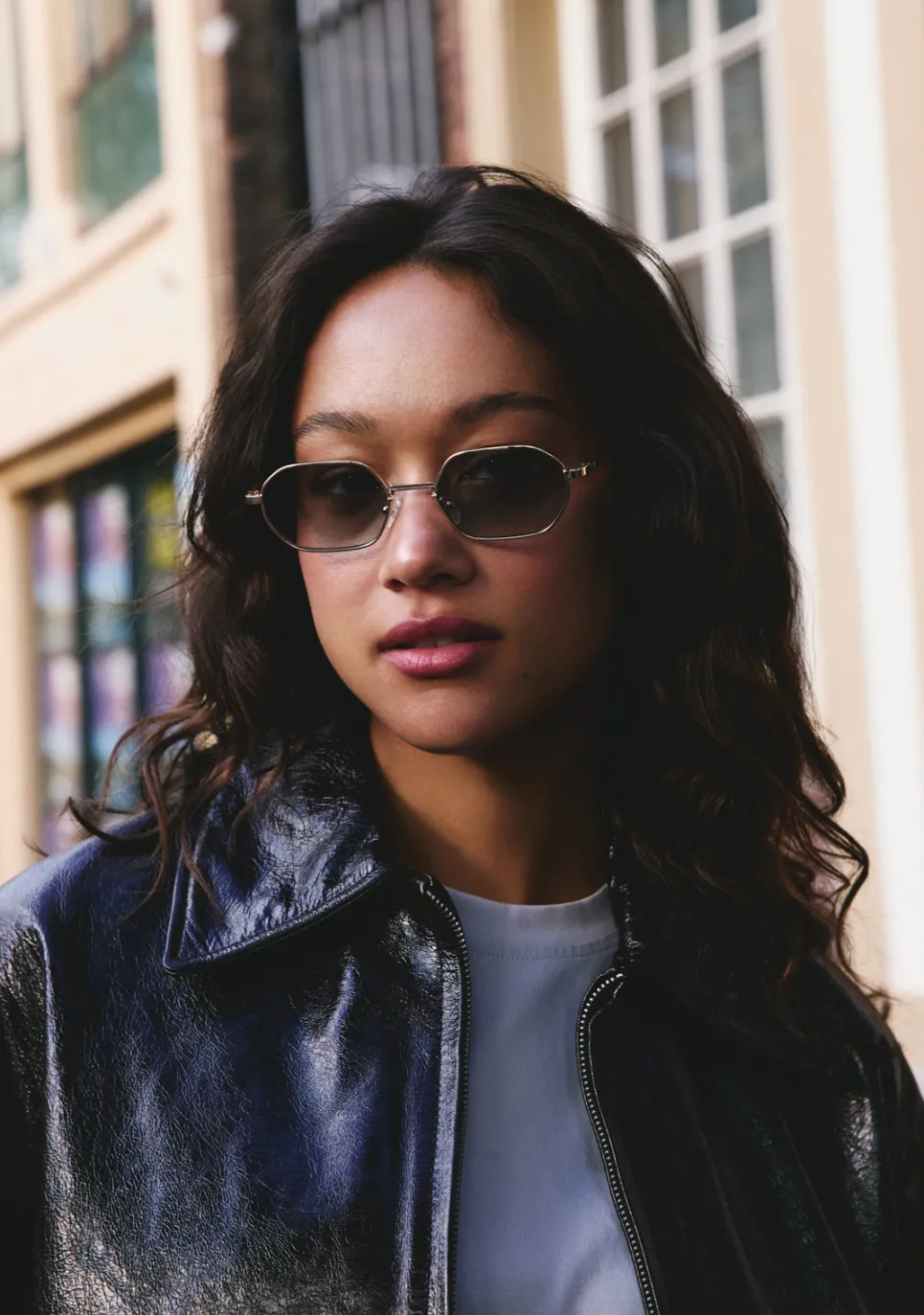 D.Franklin Hex Legacy Gold / Gradient Green|Damen Eckige Sonnenbrillen|Eckige Sonnenbrillen