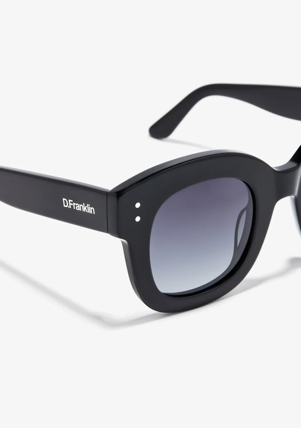 D.Franklin Holly Black / Gradient Black|Damen Runde Sonnenbrillen
