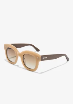 D.Franklin Holly Sand / Gradient Amber|Damen Runde Sonnenbrillen