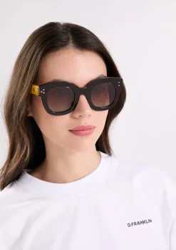 D.Franklin Holly Tort / Gradient Brown|Damen Runde Sonnenbrillen
