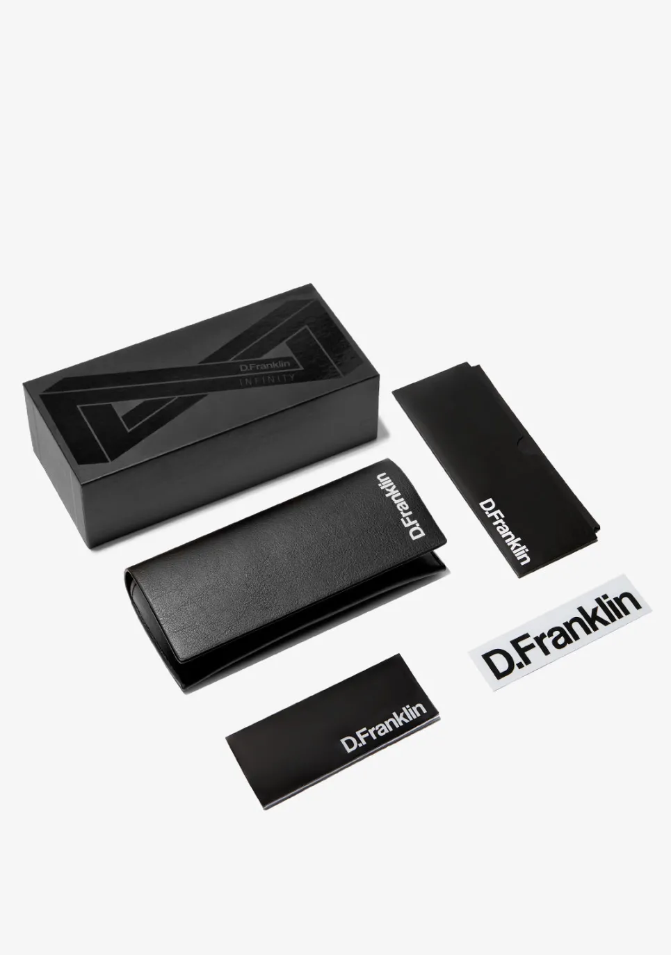 D.Franklin Infinity Black / Black|Damen Eckige Sonnenbrillen|Eckige Sonnenbrillen