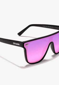 D.Franklin Infinity Matt Black / Pink Revo|Damen Eckige Sonnenbrillen|Eckige Sonnenbrillen