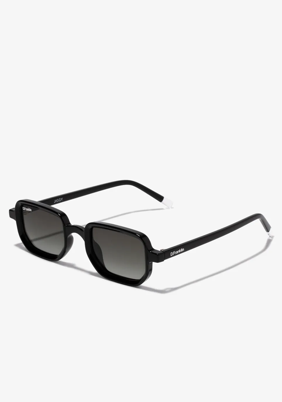 D.Franklin Jiggy Black / Black|Damen Eckige Sonnenbrillen|Polarisierte Sonnenbrillen
