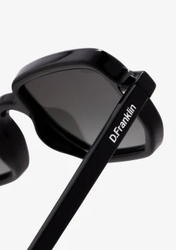 D.Franklin Jiggy Black / Black|Damen Eckige Sonnenbrillen|Polarisierte Sonnenbrillen