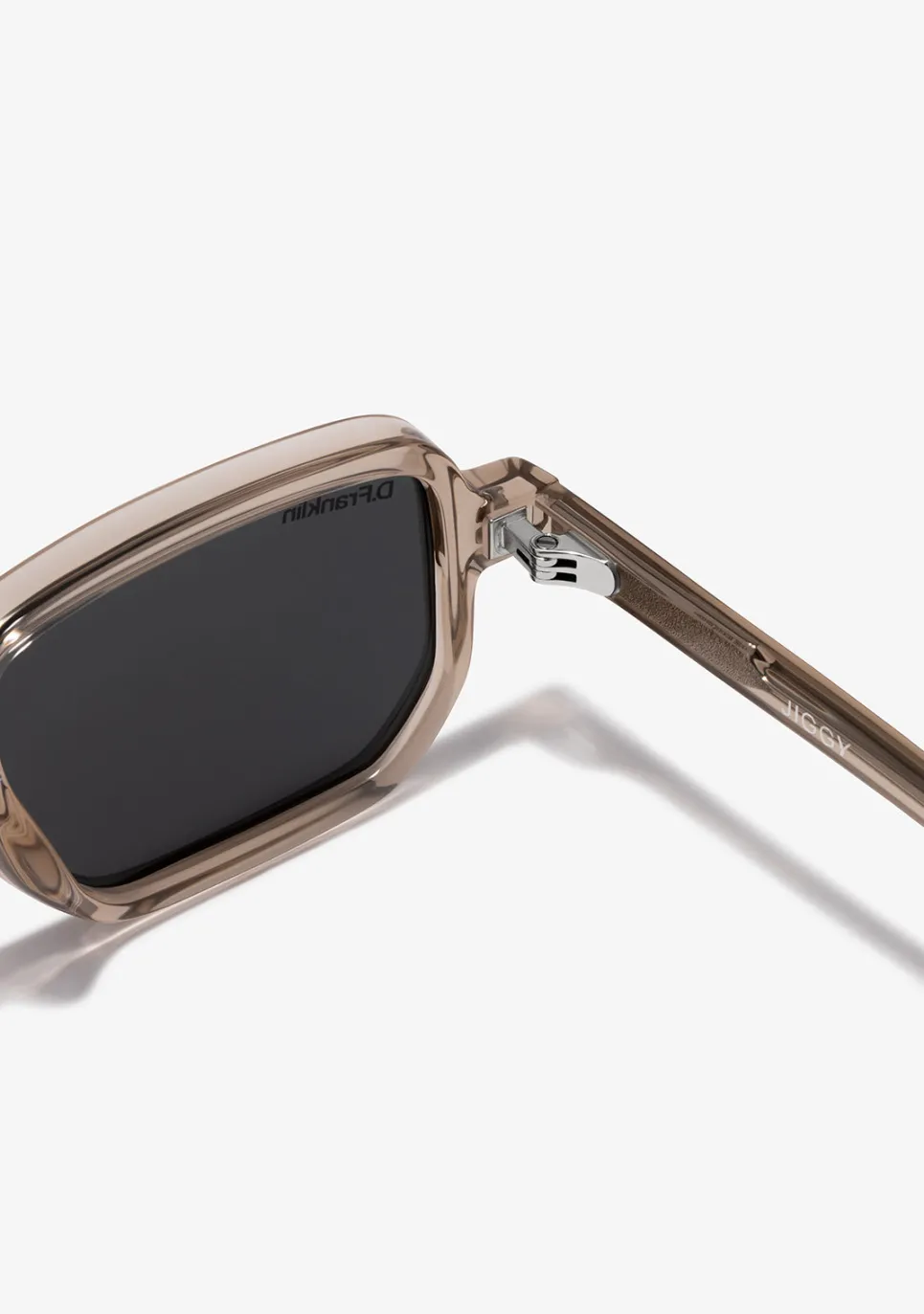 D.Franklin Jiggy Transparent / Smoke|Damen Eckige Sonnenbrillen|Polarisierte Sonnenbrillen