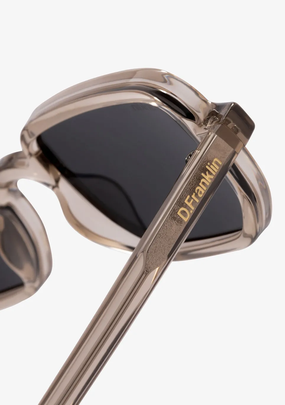 D.Franklin Jiggy Transparent / Smoke|Damen Eckige Sonnenbrillen|Polarisierte Sonnenbrillen