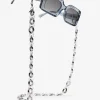 D.Franklin Link Chain Transparent / Black|Damen Brillen-Zubehör|Brillenketten
