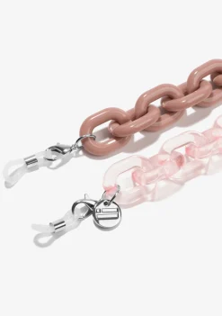 D.Franklin Link Chain Transparent / Pink|Damen Brillen-Zubehör|Brillenketten