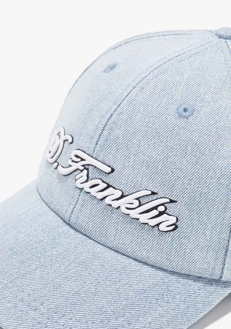 D.Franklin Logo Denim Cap Blue|Damen Kappen|Kappen