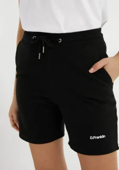 D.Franklin Logo Jogger Shorts Black / White|Damen Hosen|Hosen