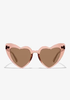 D.Franklin Love Heart Trans Brown / Brown|Damen Cat Eye Sonnenbrillen