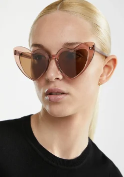 D.Franklin Love Heart Trans Brown / Brown|Damen Cat Eye Sonnenbrillen
