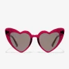 D.Franklin Love Heart Trans Burgundy / Brown|Damen Cat Eye Sonnenbrillen