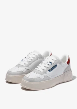 D.Franklin Low Court Basic White / Red / Navy|Herren Sneakers