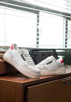 D.Franklin Low Court Basic White / Red / Navy|Herren Sneakers