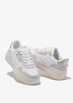 D.Franklin Low Court Basic White / Rose Gold|Damen Sneakers