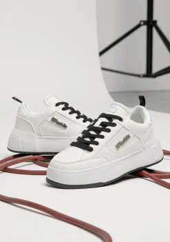D.Franklin Low Court Pure White / Black|Damen Sneakers