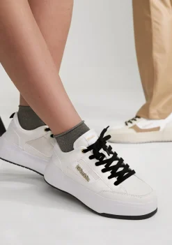 D.Franklin Low Court Pure White / Black|Damen Sneakers