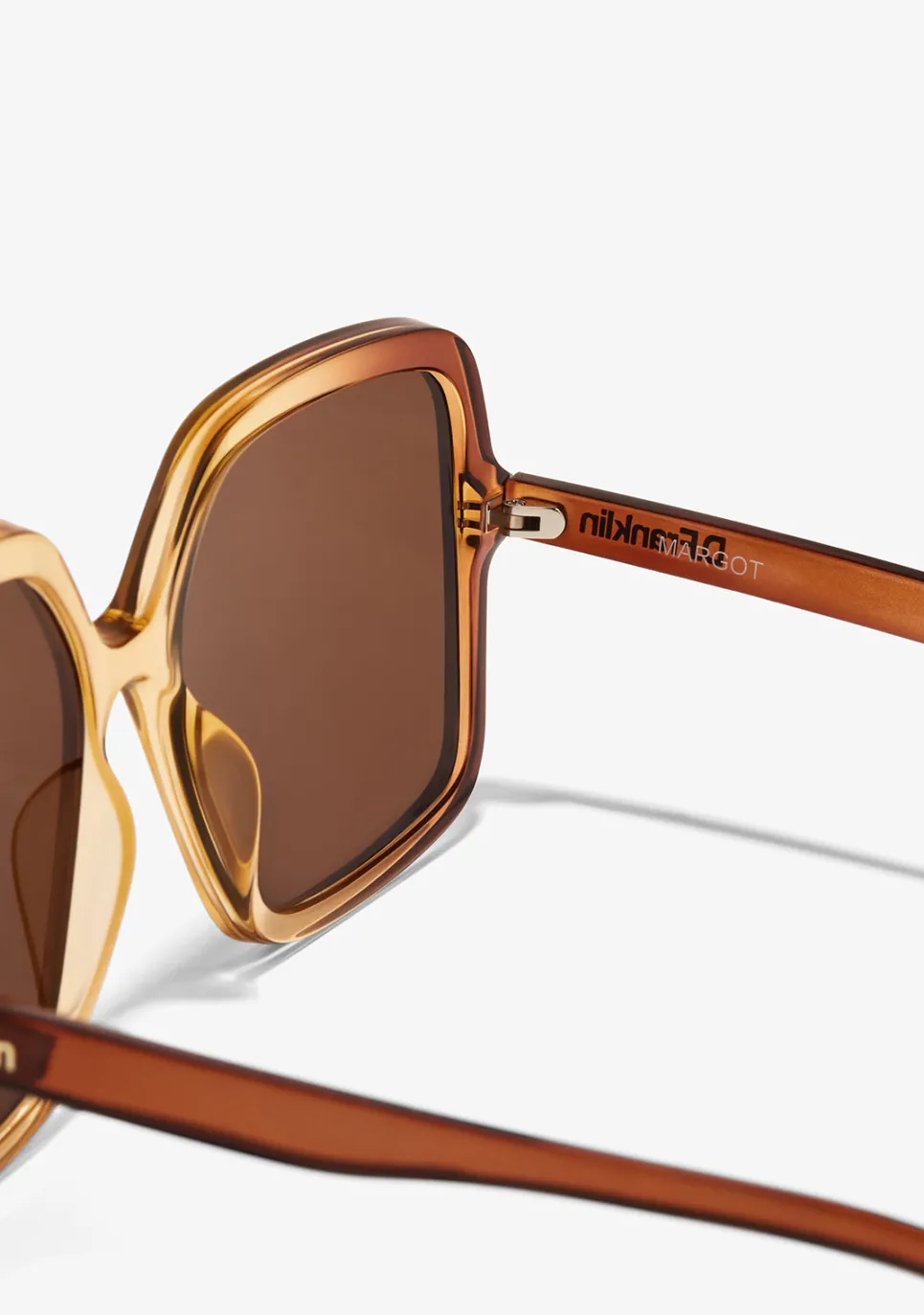D.Franklin Margot Gradient Brown / Brown|Damen Eckige Sonnenbrillen