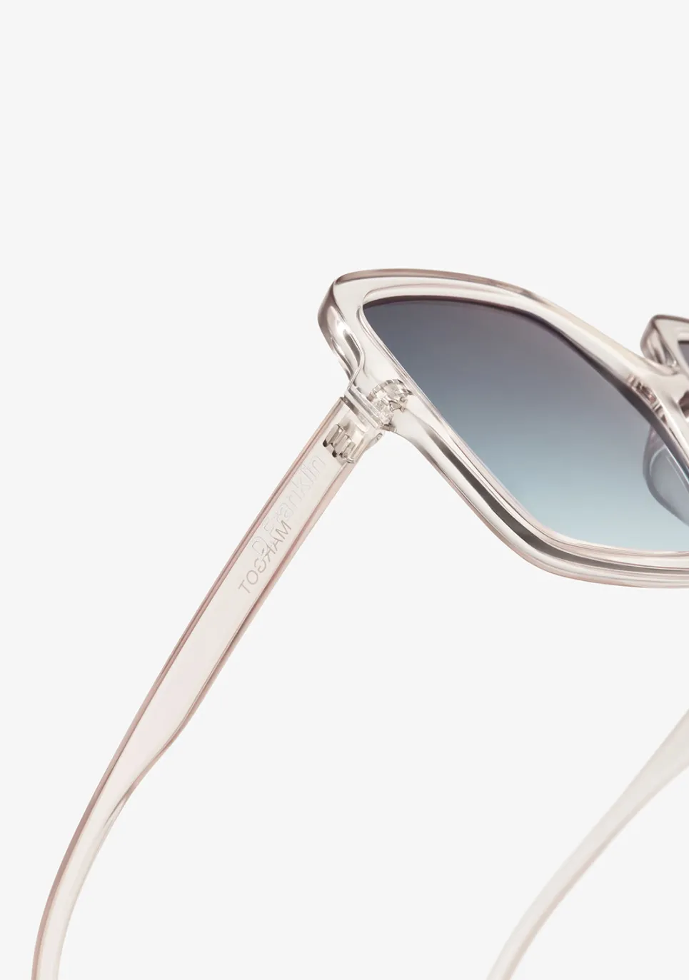 D.Franklin Margot Transparent / Gradient Blue|Damen Eckige Sonnenbrillen