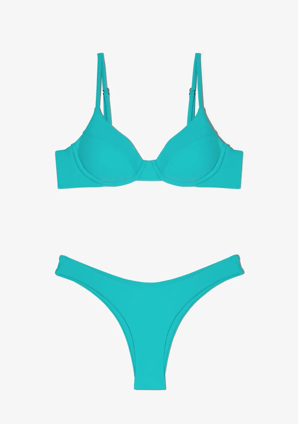D.Franklin Masha Top + Ava Bottom Aqua Blue Bikini|Damen Bikinis Und Einteiler