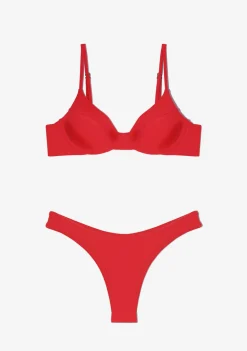 D.Franklin Masha Top + Ava Bottom Chili Red Bikini|Damen Bikinis Und Einteiler