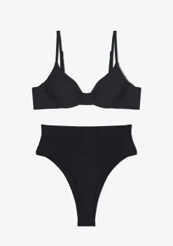 D.Franklin Masha Top + Kalea Bottom Black Bikini|Damen Bikinis Und Einteiler