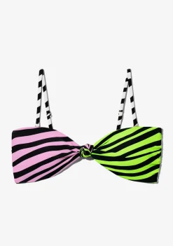 D.Franklin Maui Top Zebra Pink / Lime|Damen Bikinis Und Einteiler
