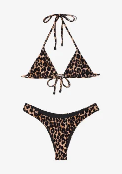 D.Franklin Meli Top + Ava Bottom Leopard Bikini|Damen Bikinis Und Einteiler