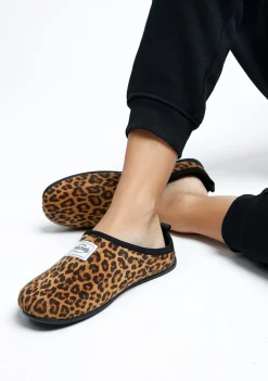 D.Franklin Mercredy Slipper Leopard|Damen Hausschuhe