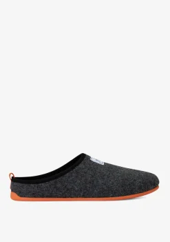 D.Franklin Mercredy Slipper Black / Orange|Herren Hausschuhe
