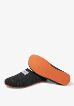 D.Franklin Mercredy Slipper Black / Orange|Herren Hausschuhe