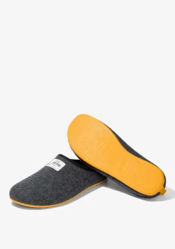 D.Franklin Mercredy Slipper Black / Yellow|Herren Hausschuhe
