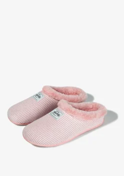 D.Franklin Mercredy Slipper Cord Pink|Damen Hausschuhe