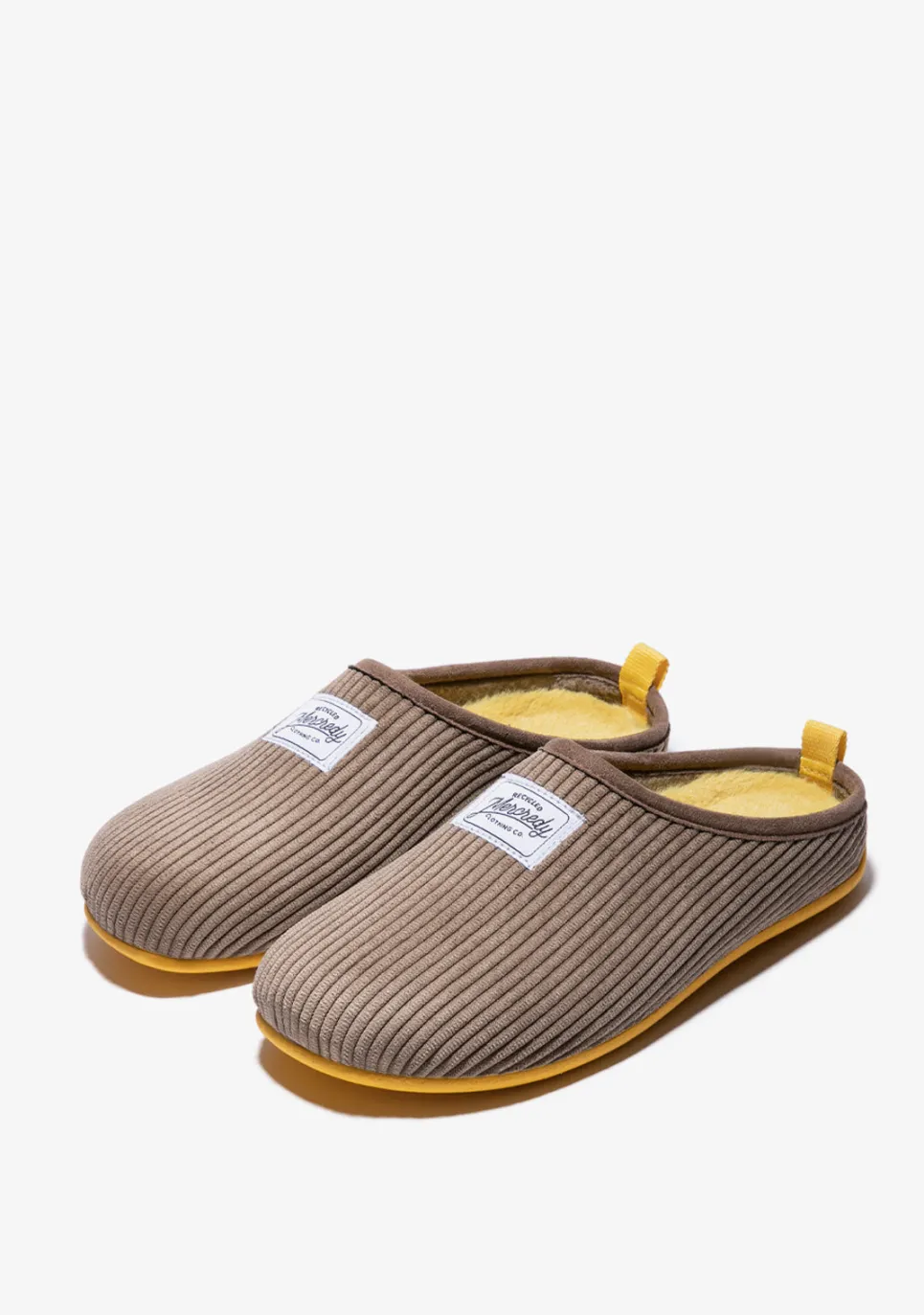D.Franklin Mercredy Slipper Cord Taupe|Herren Hausschuhe