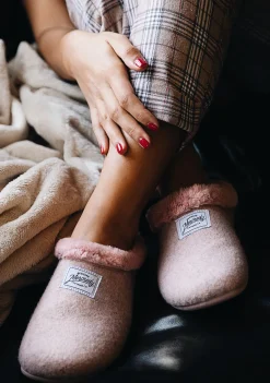 D.Franklin Mercredy Slipper Fur Pink|Damen Hausschuhe