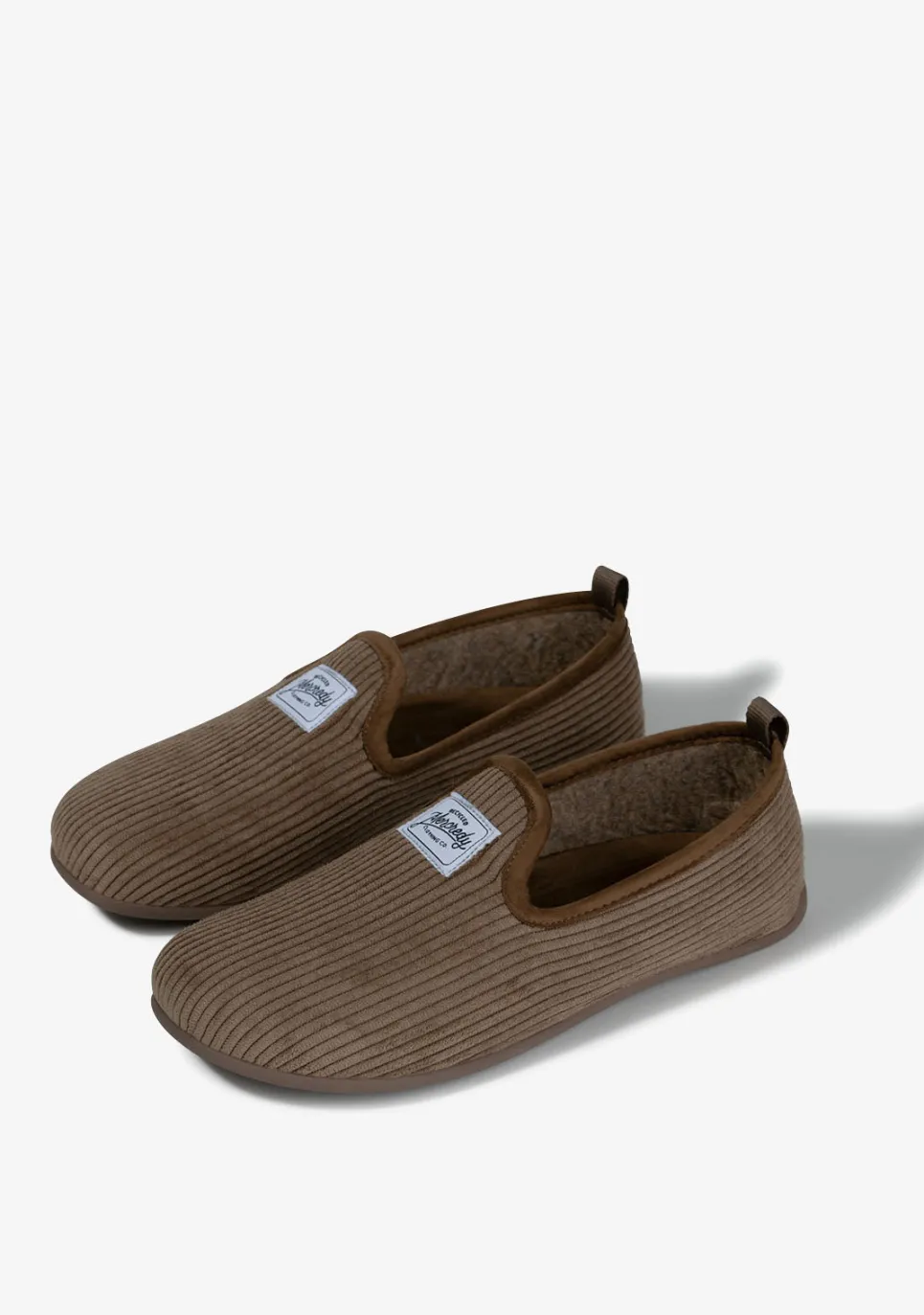 D.Franklin Mercredy Slipper Gran Cord Brown|Herren Hausschuhe