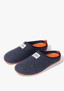 D.Franklin Mercredy Slipper Navy / Orange|Herren Hausschuhe