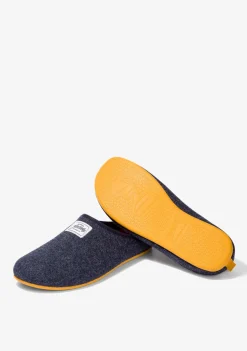 D.Franklin Mercredy Slipper Navy / Yellow|Herren Hausschuhe