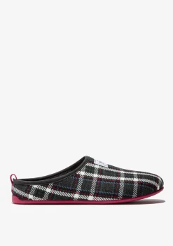 D.Franklin Mercredy Slipper Tartan Grey|Herren Hausschuhe