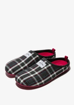 D.Franklin Mercredy Slipper Tartan Grey|Herren Hausschuhe