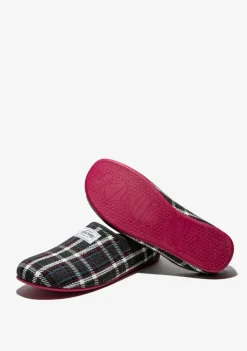 D.Franklin Mercredy Slipper Tartan Grey|Herren Hausschuhe