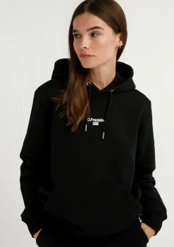 D.Franklin Mid Logo Hoodie Black / White|Damen Sweatshirts|Sweatshirts