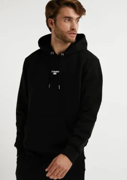 D.Franklin Mid Logo Hoodie Black / White|Damen Sweatshirts|Sweatshirts