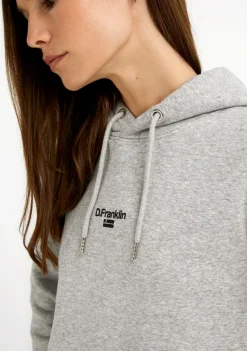 D.Franklin Mid Logo Hoodie Grey / Black|Damen Sweatshirts|Sweatshirts
