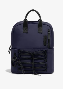 D.Franklin Multi-Pocket Nylon Backpack Navy|Damen Rucksäcke|Backpack