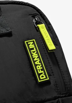 D.Franklin Multi-Pocket Nylon Backpack Black + Custom Set Lime|Damen Rucksäcke|Backpack