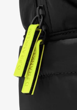 D.Franklin Multi-Pocket Nylon Backpack Black + Custom Set Lime|Damen Rucksäcke|Backpack
